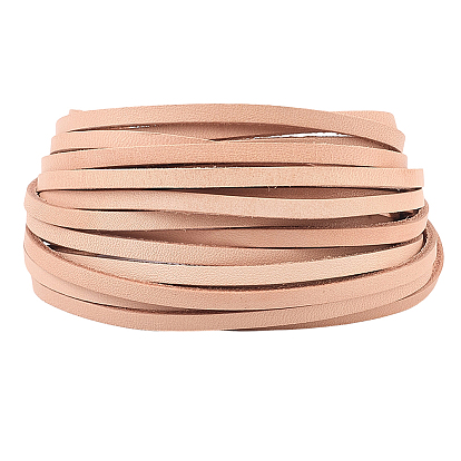 5 плоские шнуры из коровьей кожи, для diy craft, плоский