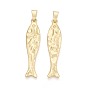Rack Plating Alloy Big Pendants, Fish Charms, Cadmium Free & Lead Free
