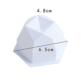 Faceted Polygon DIY Silicone Candle Molds, for Scented Candle Making