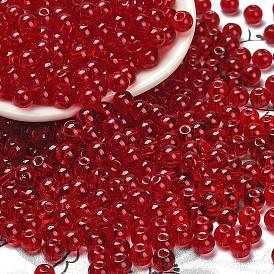 Transparent Colours Glass Seed Beads, Round