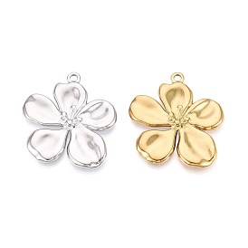 304 из нержавеющей стали цветочные кулоны, ионное покрытие (ip)