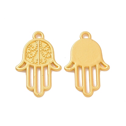 Crémaillère pendentifs en alliage placage, main de hamsa/main de miriam charms