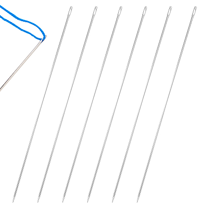 Иглы из стальной пряжи, тупые иглы с большим ушком, для вышивки крестом, вязание, вышивка лентами