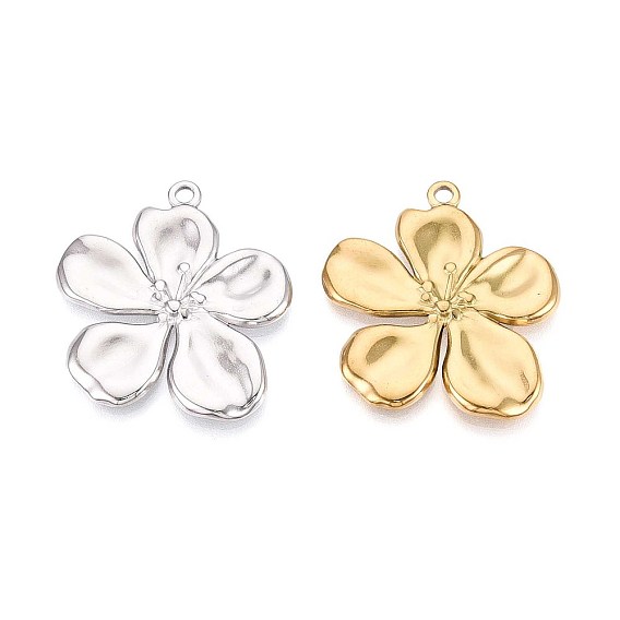 304 из нержавеющей стали цветочные кулоны, ионное покрытие (ip)