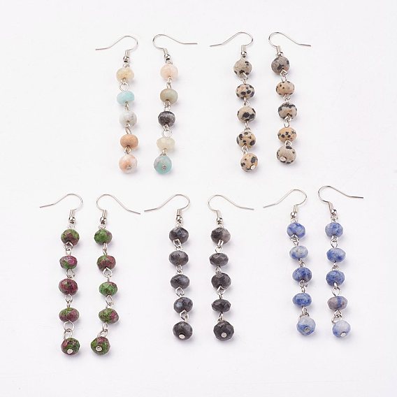 Латунная кисточка мотаться серьгами, с подвеской, платина