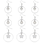 Stainless Steel Dangle Earrings, Star