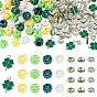 Saint Patrick's Day DIY Findings Kits, include Alloy Enamel Pendants, AB-Color Resin Rhinestone Beads, Brass Grade A Rhinestone Spacer Beads