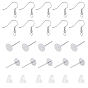 Earring Findings Sets, with 304 Stainless Steel Stud Earring Findings, 316 Stainless Steel Earring Hooks and Plastic Ear Nuts