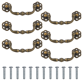 Железные ручки для ящиков, ручки шкафа, с железными винтами с плоской головкой, аксессуары для дверных ручек