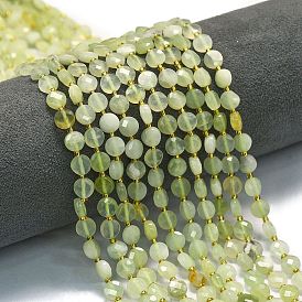 Новых природных нефрита нитей бисера, с бисером, граненый ромб, плоско-круглые