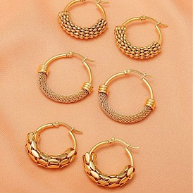 Серьги из 201 нержавеющей стали, кольцо