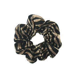 300Pcs Zebra Striped Pattern Polyester Elastic Hair Ties, Scrunchie/Scrunchy, Ponytail Holder for Women Girls