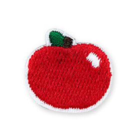 Christmas Theme Computerized Embroidery Polyester Self-Adhesive /Sew on Patches, Costume Accessories, Appliques, Apple