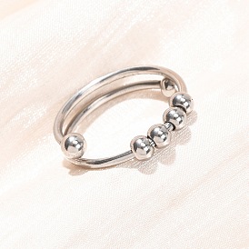 304 Edelstahlmanschetten mit offenen Ringen, 201 mit Edelstahlkugeln