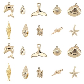 Подвески из латуни на тему океана, разнообразные