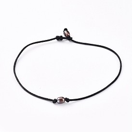 Collares gargantilla, con perlas naturales de agua dulce cultivadas e hilo de nylon