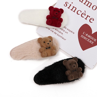 Заколки для волос с медвежьей кнопкой, аксессуары для волос для женщин и девочек