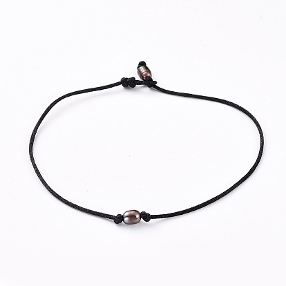 Collares gargantilla, con perlas naturales de agua dulce cultivadas e hilo de nylon