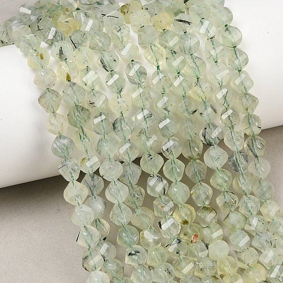 Природные пренит нитей бисера, граненые, твист