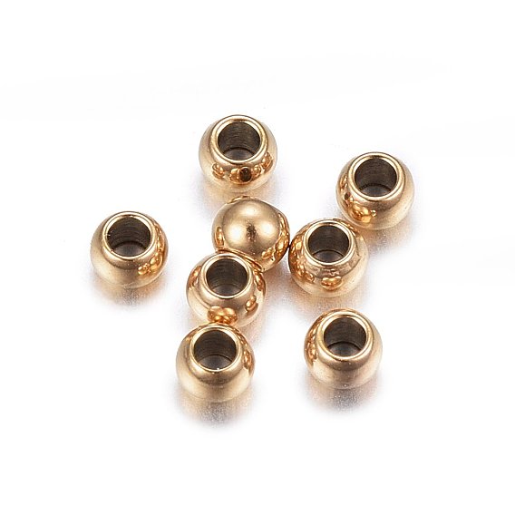 Ion Plating(IP) 304 Stainless Steel Beads, Rondelle