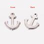 201 Stainless Steel Pendants, 16x13x1mm, Hole: 1mm