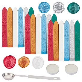 CRASPIRE DIY Stamp Making Kits, Including Sealing Wax Particles, Stainless Steel Spoon, Candle