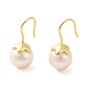 Sterling Silver Dangle Earrings, with Natural Pearl, Jewely for Women, Round