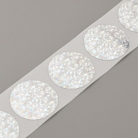 Рулоны голографических скретч-наклеек для животных, лазерные 1 круглые наклейки для игр с кодом размера, узор в горошек/ромбы