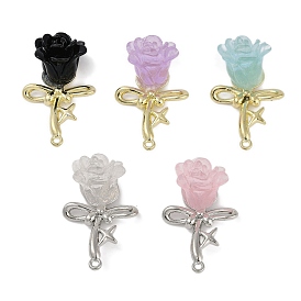 Alloy Resin Pendants, Flower