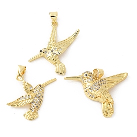 Латунные микро проложить кубического циркония подвески, птица, стойки покрытие, без кадмия и без свинца, долговечный