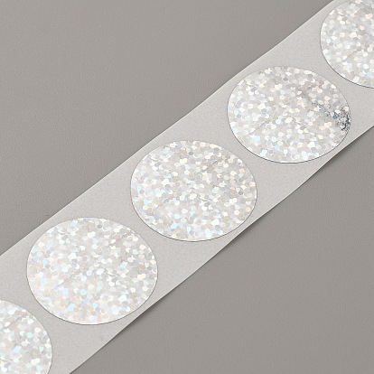 Рулоны голографических скретч-наклеек для животных, лазерные 1 круглые наклейки для игр с кодом размера, узор в горошек/ромбы