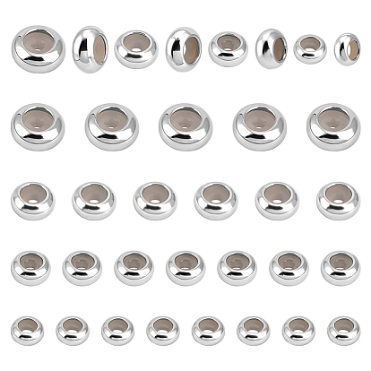 Латунные бусины, с силиконовым, рондель