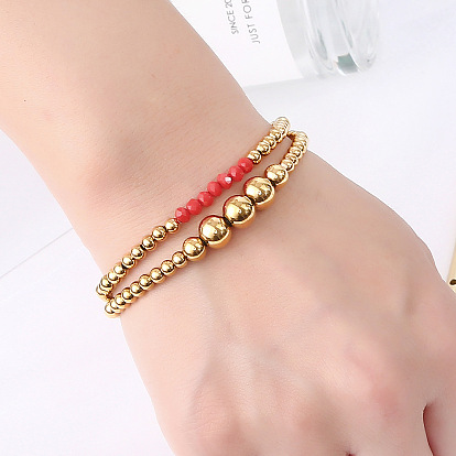 304 браслеты из круглой бусинки из нержавеющей стали для женщин и мужчин