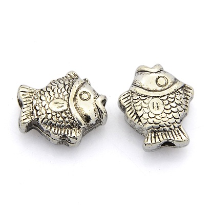 CCB пластиковые шарики, рыба, 15x13x6 мм, отверстие : 2 мм