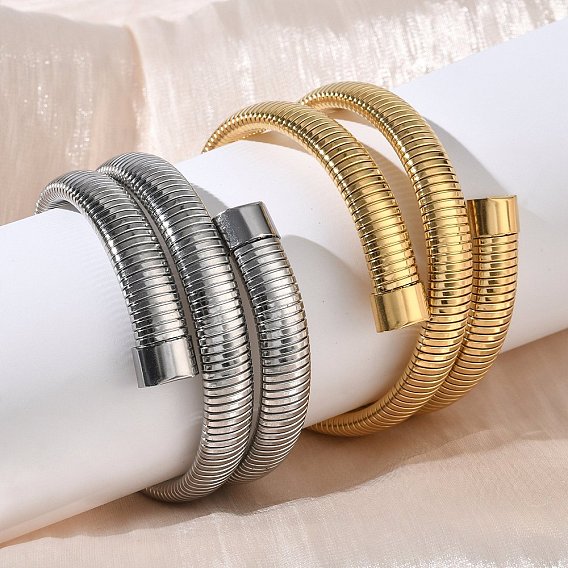 304 браслеты-змейки из нержавеющей стали, широкие браслеты