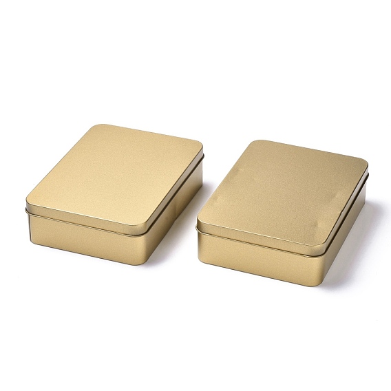 Defective Closeout Sale, Rectangular Empty Tinplate Boxes, with Slip-on Lids, Mini Portable Box Containers