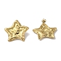 304 серьги-гвоздики из нержавеющей стали для женщин, чеканная звезда