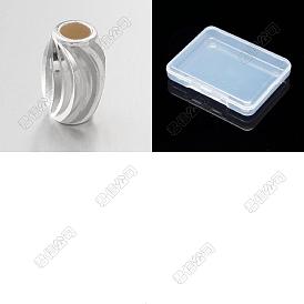 10piezas de corte elegante 925 cuentas de arroz de plata esterlina
