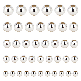 Латунные гладкие круглые бусины, распорные швы со швом