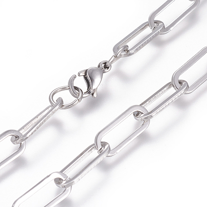 304 Stainless Steel Chain Necklaces, with Lobster Claw Clasps