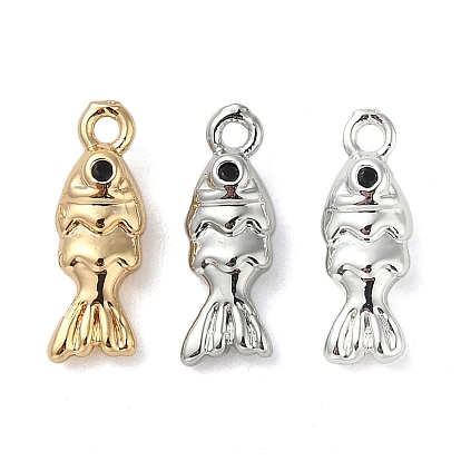 Латунные микро проложить кубического циркония подвески, без кадмия, без никеля и без свинца, рыбы прелести