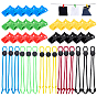 20 Cordon anti-perte réglable en polyester (pièces), 20 pièces de clips coupe-vent en plastique, formes mixtes