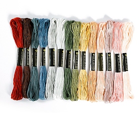 14Bundles 14 Colors Hand-woven Embroidery Cotton Threads