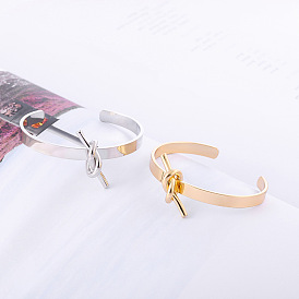 Minimalist Fashion Open Bracelet - Classic Gold Silver Copper Unique Design Bracelet Accessory.
