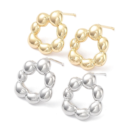 Латунь серьги, пончик