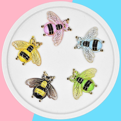 Gradient Color Opaque Resion Cabochons, Bee