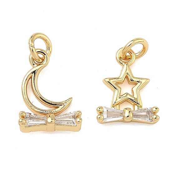 Латунь прокладывает кубические циркониевые прелести, без свинца и без кадмия, стойки покрытие, долговечный, реальный 18 k позолоченный