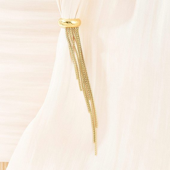 304 серьги-каффы из нержавеющей стали с кисточками