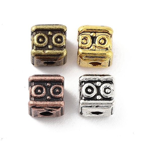 Сплавочные овальные бусины тибетского стиля , без кадмия и без свинца, кубические