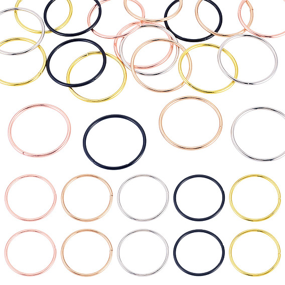 20Pcs 5 Colors Iron Rings, DIY Craft Making Supplies